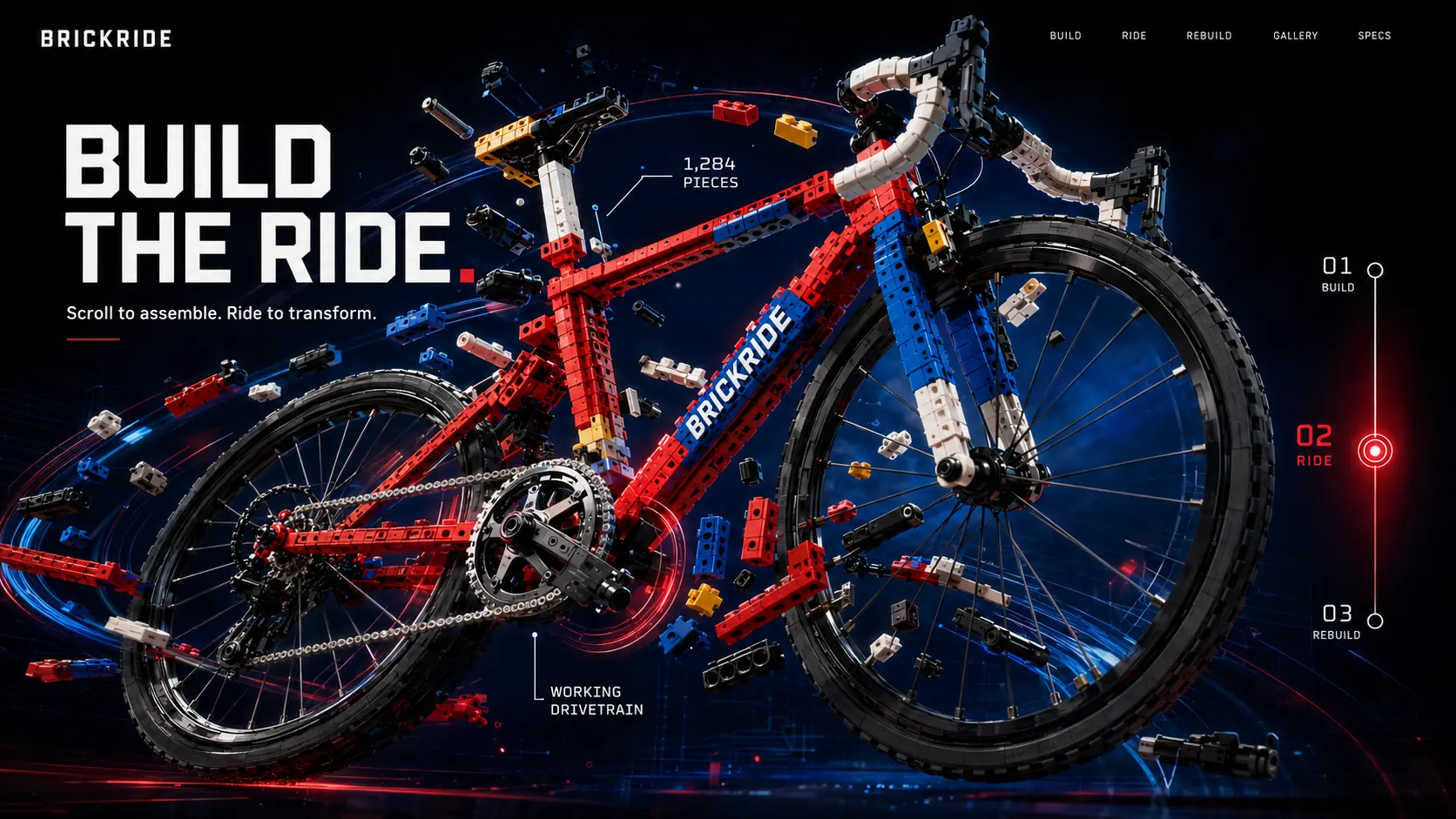 BRICKRIDE high-dynamic website concept